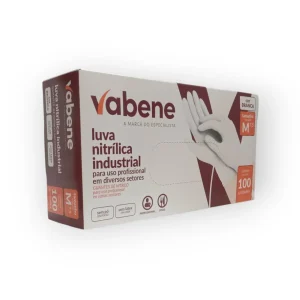 LUVA NITRILICA PROTECAO INDUSTRIAL BRANCA M - Vabene